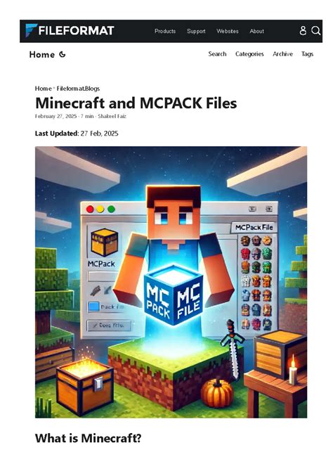 Minecraft MCPACK Files Overview and Support Guide - Studocu