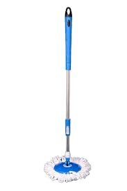Spin Rotating Floor Mop Stick with Microfiber Refill, Easy Grip Handle ...