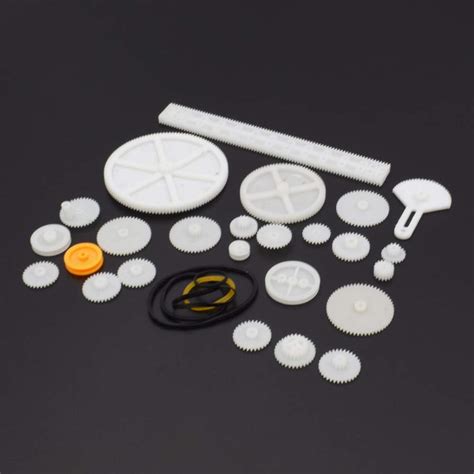 34 kinds of rack and pinion gear bag toy model pulley plastic sharft ...