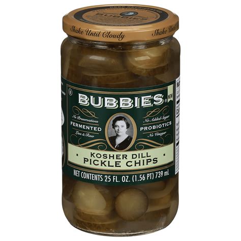 Bubbies Pickle Chips, Kosher Dill (25 fl oz) Delivery or Pickup Near Me ...