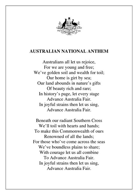 American National Anthem Lyrics Printable | Plan Your Year Easily!