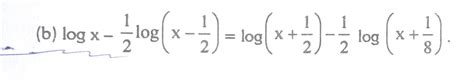 logx-1/2log(x-1/2)............ - Brainly.in