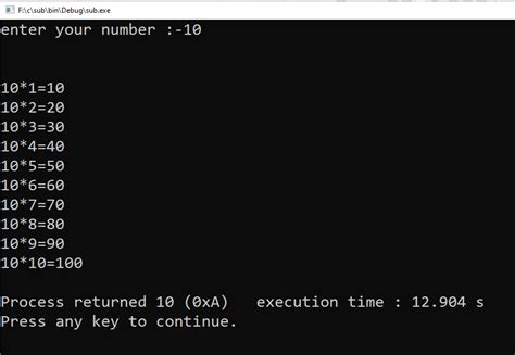 Image result for Multiplication Table C Program
