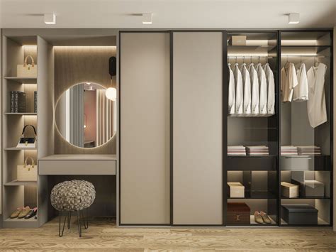 Wardrobe Designs With Dressing Mirror