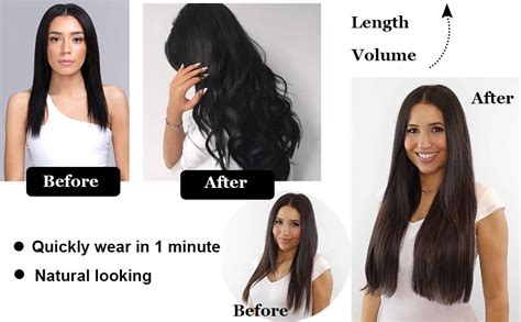 Glan Stylish 5 Clips Women’s Synthetic Curly Hair Extension, Bridal ...