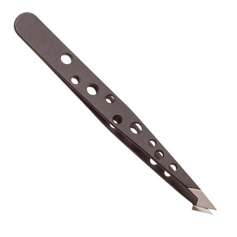 BASICARE Slant Point Tweezers-Superior Precision and Accuracy- Black ...