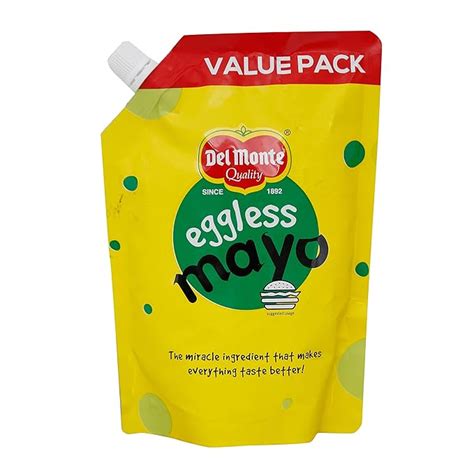 Del Monte Mayonnaise - Eggless, 500g Pouch : Amazon.in: Grocery ...