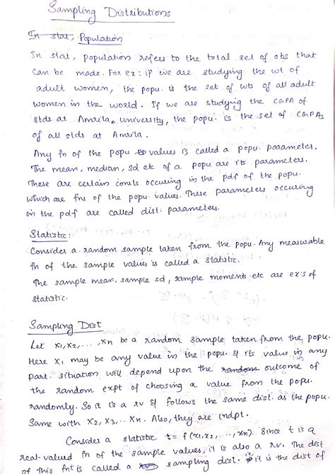 Sampling Distributions - Statistical Inference Theory - Studocu