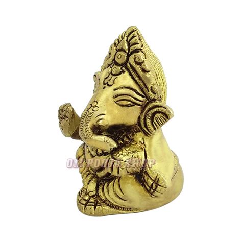 Parvati Nandan Ganesha Brass Murti @ Get online