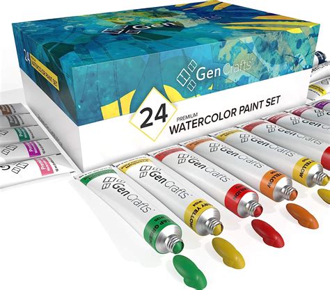 Castle Art Supplies 24 x 12ml Watercolor Paint Tube Set - Walmart.com