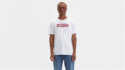 white levi shirt with red logo Big sale - OFF 61%