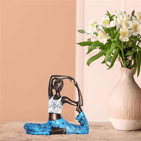 Buy BECKON VENTURE Polyresin Artifacts Yoga Lady Statue for Home Decor ...