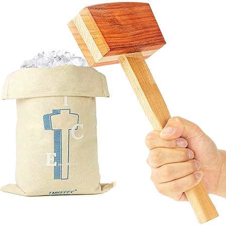 glacio Ice Mallet and Lewis Bag - Wood Hammer and Canvas Bag for ...