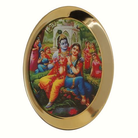 Buy VEDAS Mystical Indiana Metal Radha Krishna Wall Plate from Vedas at ...