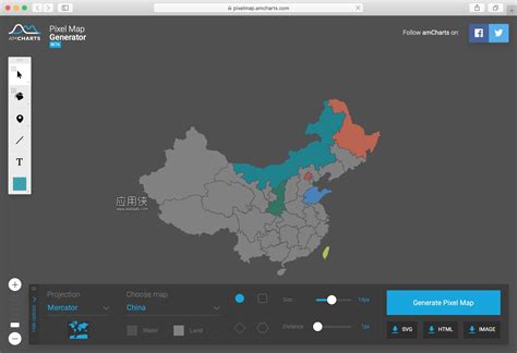 Pixel Map Generator - 可视化地理图表生成器 | 应用侠软件下载