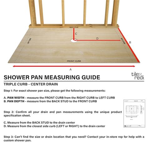Tile Redi 36-in W x 48-in L Made For Tile Double Threshold Rectangle ...