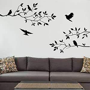 Mix Decor Branch Wall Decal - Birds Trees Wall Sticker Family TV ...