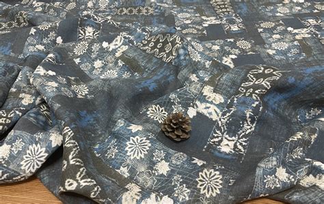 Buy Printed Linen Fabric by the Yard Online in India - Etsy