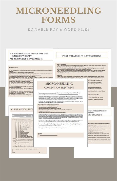 Buy Editable Microneedling Consent Forms, Customizable Microneedling ...