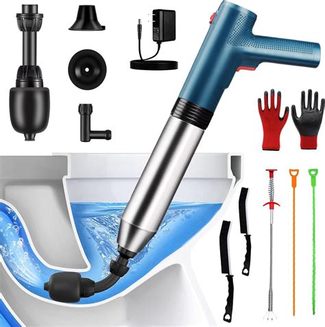 Aiment Electric Toilet Plunger Heavy Duty, Portable Battery Power 80 ...
