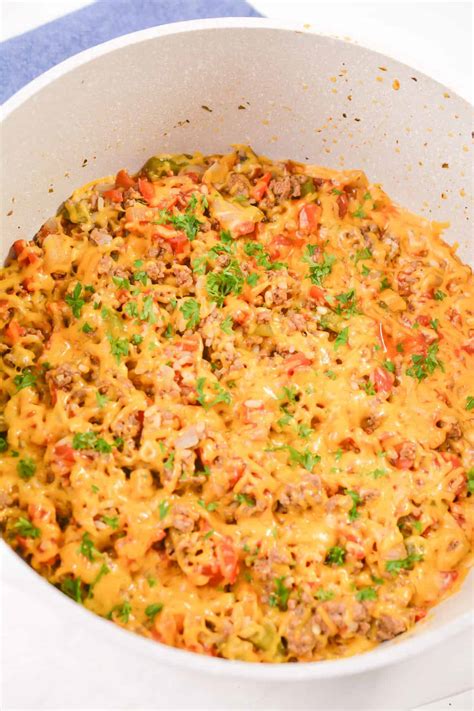 Ground beef and peppers skillet - Sweet Pea's Kitchen