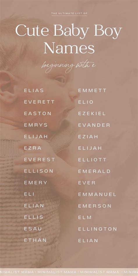 41+ Unique E Boy Names List (Boy Names Starting with an E) | Boy names ...