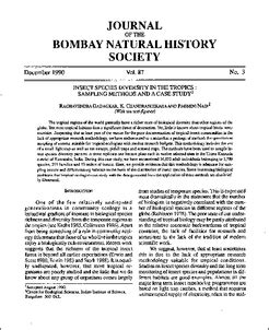 Insect species diversity in Tropics: sampling methods and a case study ...