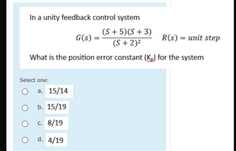 Image result for Position Error Constant in Control System