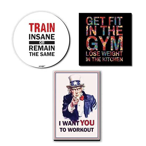 Buy Combo of 3 Fitness Quote Magnets by Seven Rays Online at Low Prices ...