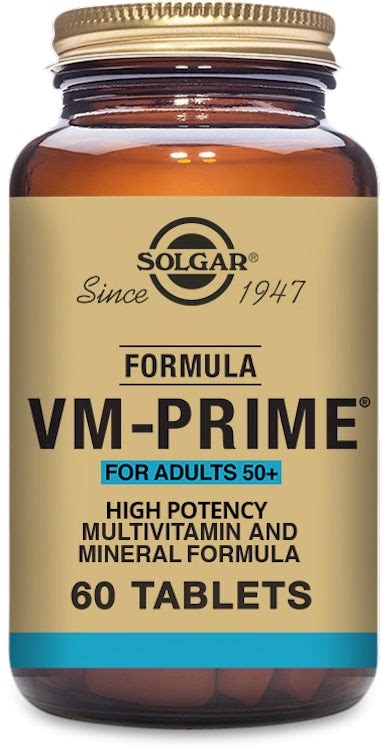 Solgar Formula Vm-Prime for Adults 50+ 60 Tablets | medino