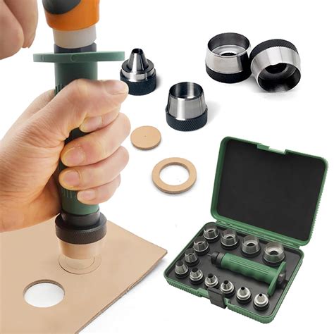 12 in 1 Gasket Punch Set with Sharp Leather Hole Punches, Hollow Punch ...
