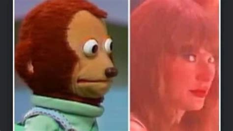 Taylor Swift reinvents monkey puppet meme as her reaction to emphatic ...
