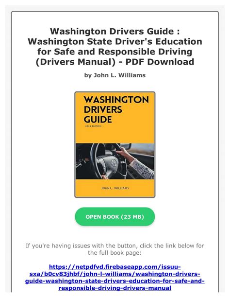 (Free PDF) Washington Drivers Guide : Washington State Driver's ...