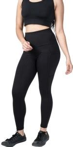 THEFITTHEORY Solid Women Black Tights - Buy THEFITTHEORY Solid Women ...