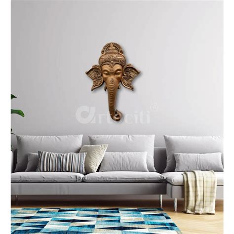 Buy Lord Ganesha Face 3D Wall Art Online - Artociti