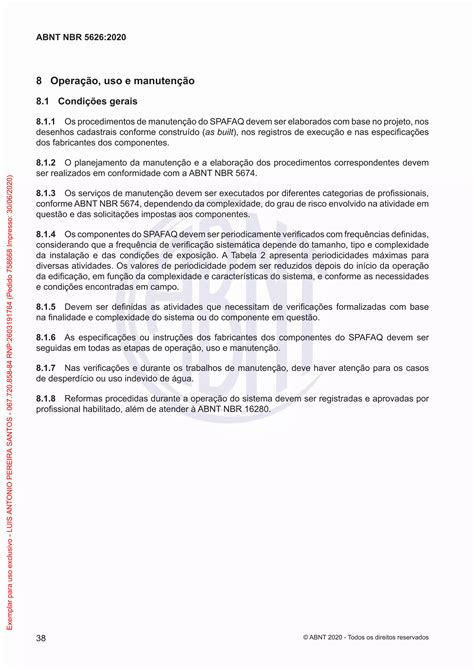 NBR 5626 - 2020 - | PDF