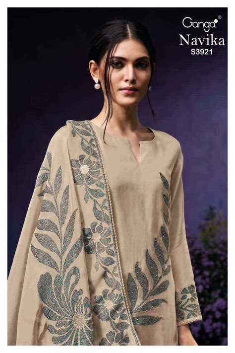 Ganga Fashion Navika 3921 Pure Bemberg Silk Suit Premium Collection