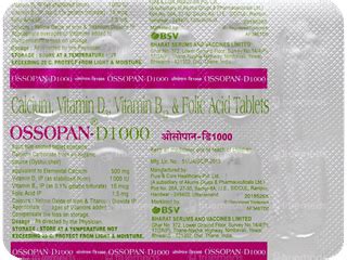 Ossopan D 1000 IU Tablet | Order OSSOPAN D 1000 IU Tablet 10 Online at ...