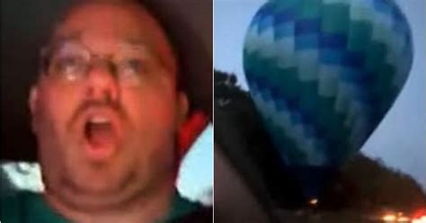 Caught on CCTV: Man driving car astonished to see hot air balloon ...