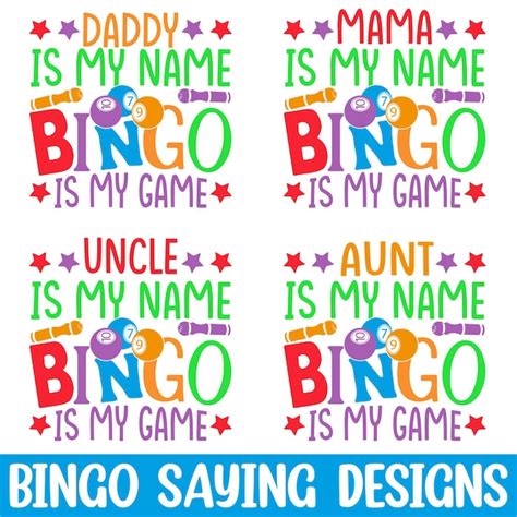 Funny bingo saying svg design happy bingo player designs | Premium Vector