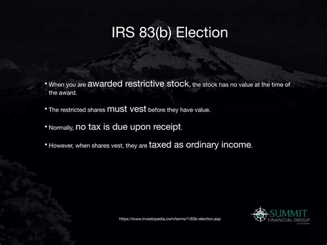 Restricted stock & IRS 83(b) Election | PDF