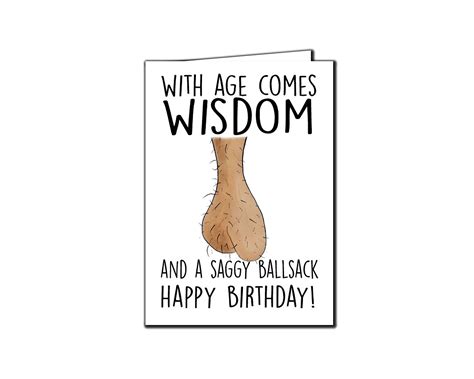 Funny Rude Birthday Card for Men Him Husband Boyfriend Friend 40th 50th ...