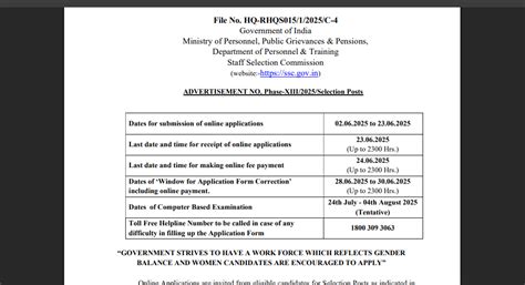 SSC Phase XIII registration window 2025 opens: Direct link to apply for ...