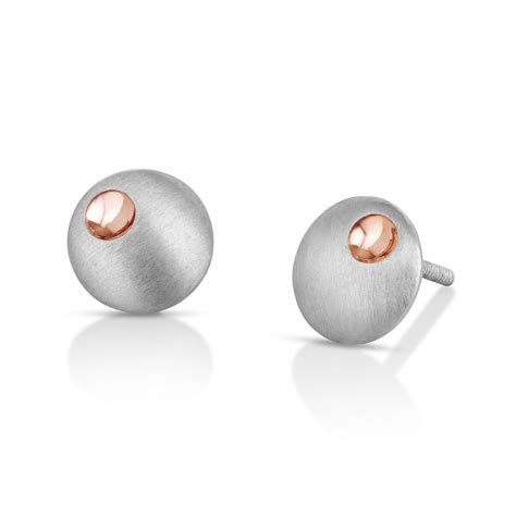 Jewelove™ Earrings Evara Platinum Rose Gold Round Earrings for Women JL ...