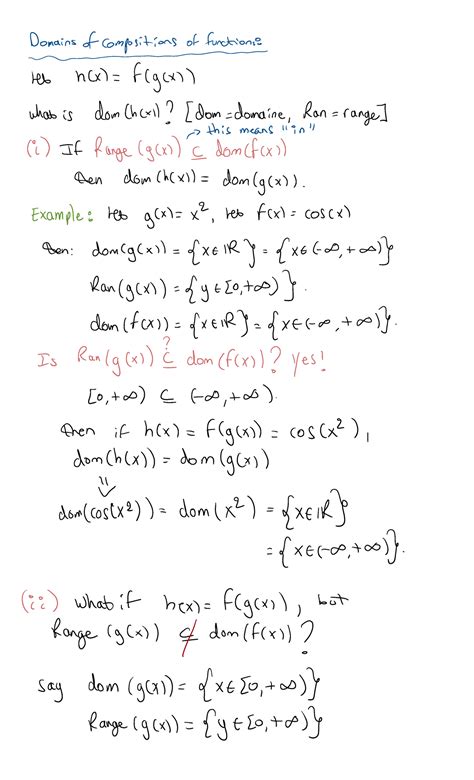 Notes on domains of composite functions - MATH 203 - Studocu