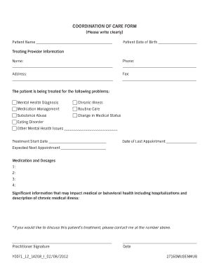 2012 Form Anthem Coordination of Care Fill Online, Printable, Fillable ...