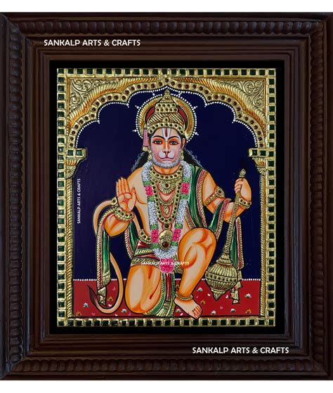 Hanuman Tanjore painting - House of Tanjore paintings – SANKALP ARTS ...