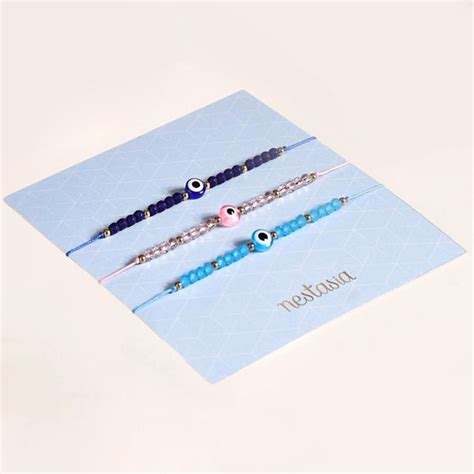 Evil Eye Beaded Bracelet Rakhi Gift Box Online - Premium Gift Hamper ...