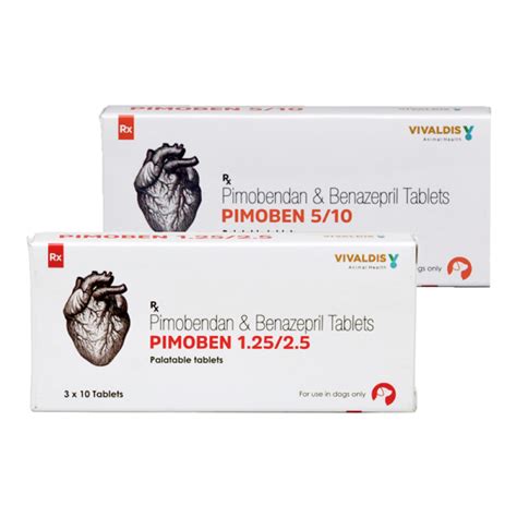 Vivaldis Pimoben 1.25/2.5mg (pimobendan & benazepril) Tablet for Dogs ...