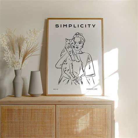 Cat Mother : Buy Best Framed Line Art Painting Online – Dessine Art